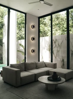 Totem smoky glass black wall sconce