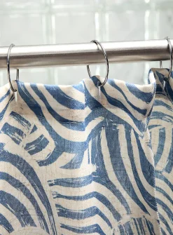 Touch of linen abstract pattern shower curtain