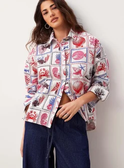 Touch of linen oversized shirt
