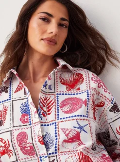 Touch of linen oversized shirt