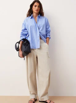 Touch of linen oversized shirt