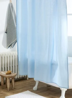 Touch of linen shower curtain