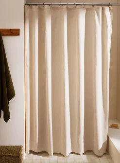 Touch of linen shower curtain