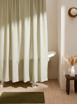Touch of linen shower curtain