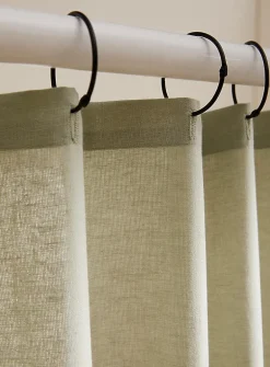 Touch of linen shower curtain