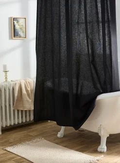 Touch of linen shower curtain