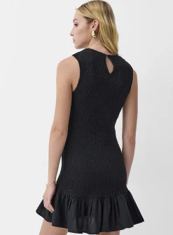 Touch of linen smocked minidress