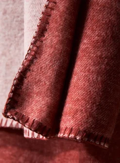 Touch of wool heathered reversible throw