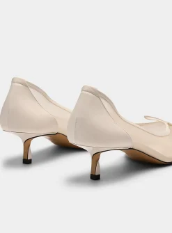 Tourni twisted heel sheer pumps