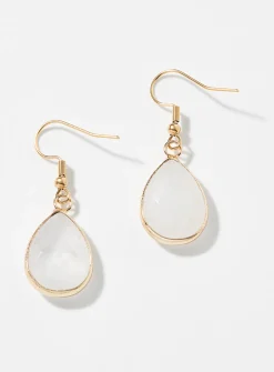 Translucent stone earrings