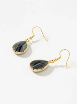 Translucent stone earrings
