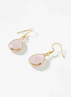 Translucent stone earrings