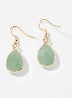 Translucent stone earrings