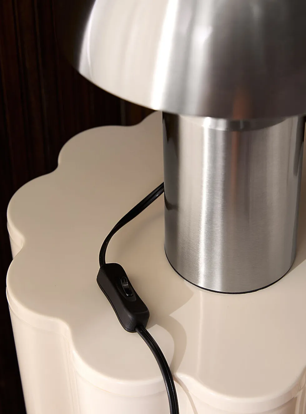 Travis chromed table lamp