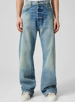 Traxedo faded wide-leg jean