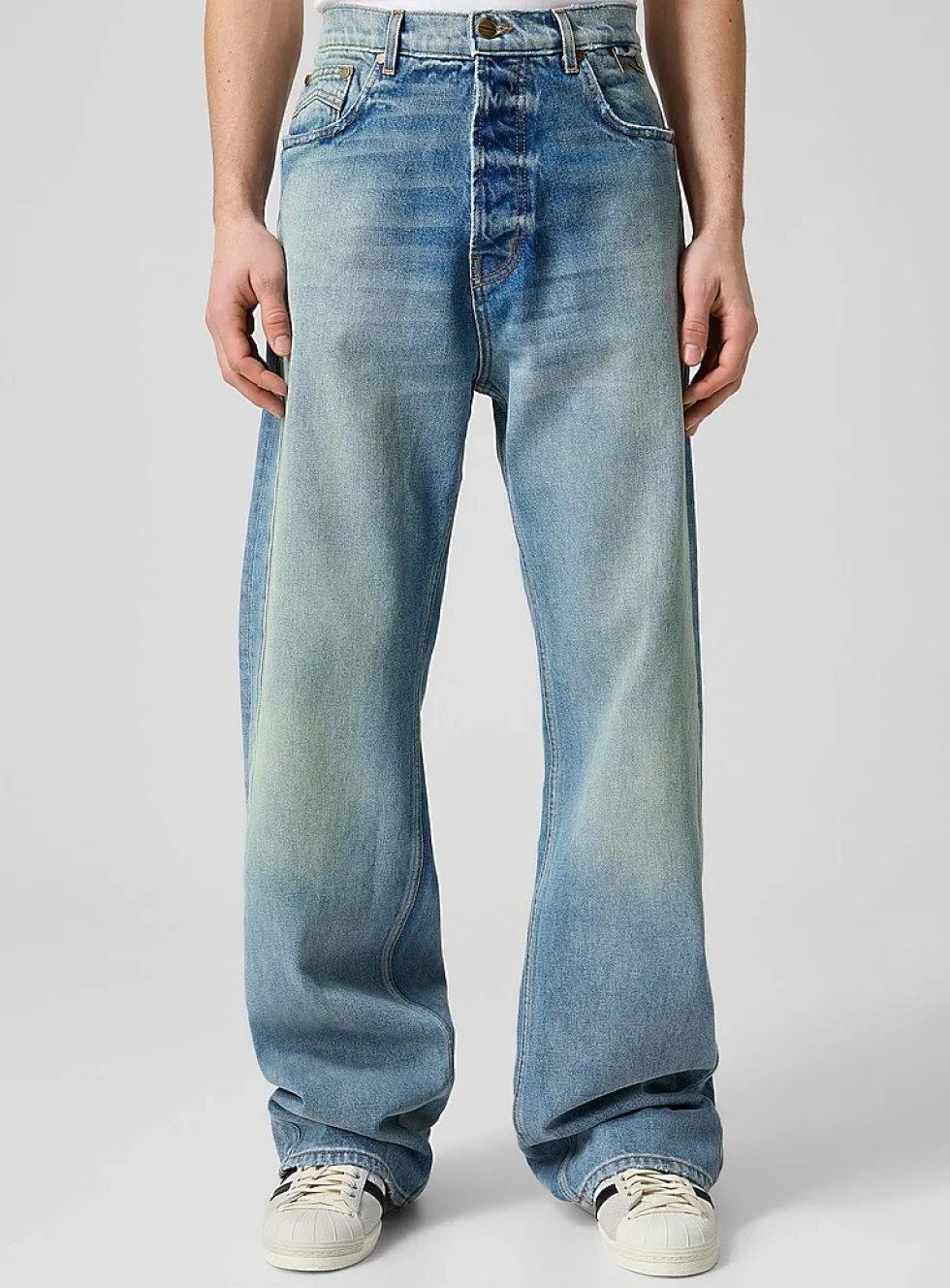 Traxedo faded wide-leg jean