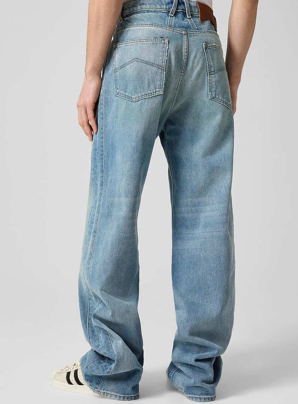 Traxedo faded wide-leg jean