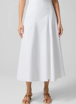 Triangle flared poplin skirt