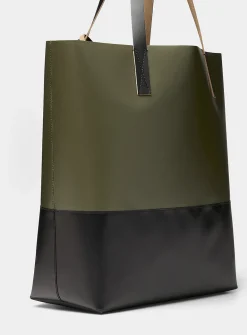 Tribeca olive green tote bag