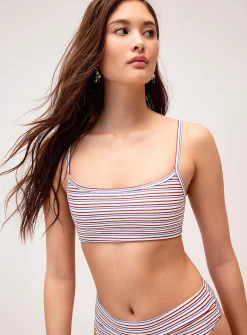 Trimmed rib bralette top