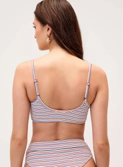 Trimmed rib bralette top