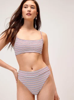 Trimmed rib high-rise cheeky bottom