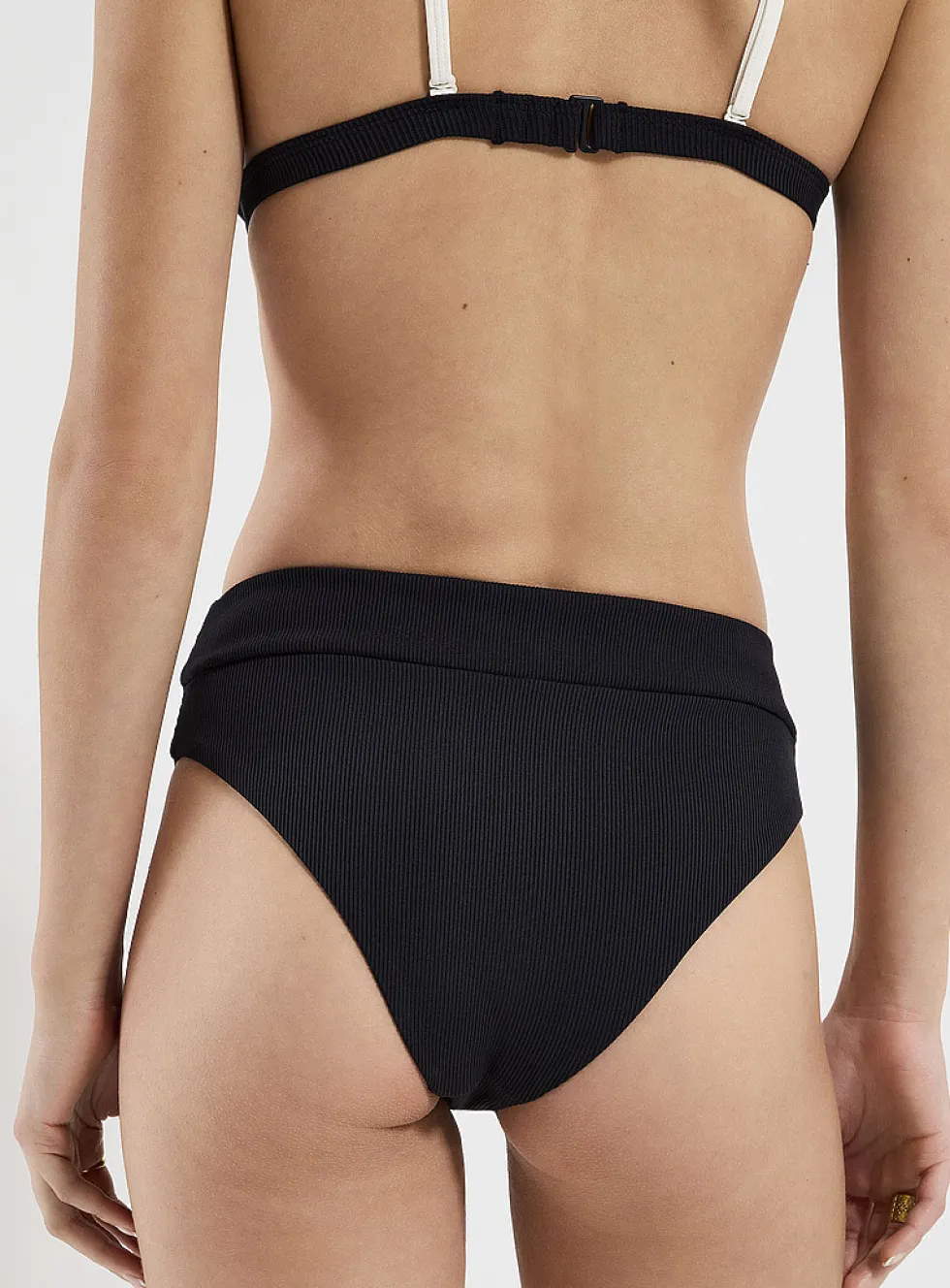 Trimmed rib high-rise cheeky bottom