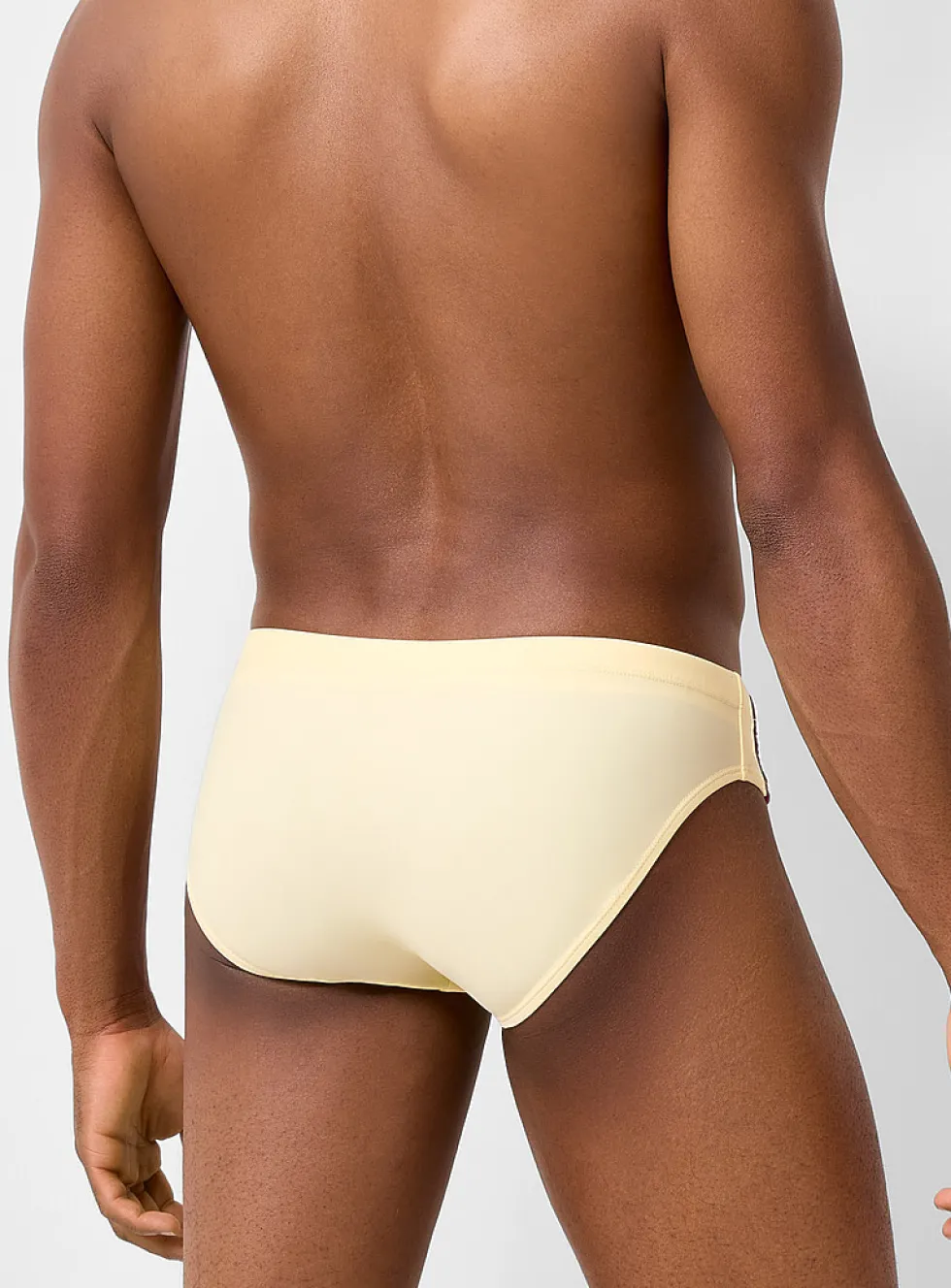 Trimmed stripe swim brief