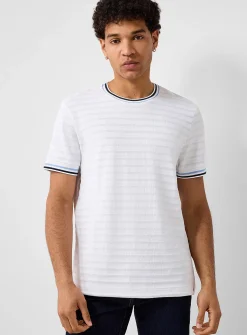 Trimmed textured T-shirt
