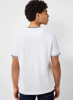 Trimmed textured T-shirt