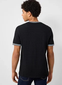 Trimmed textured T-shirt