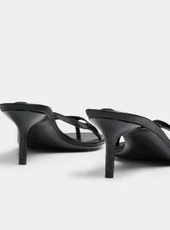 Triple strap leather sandal