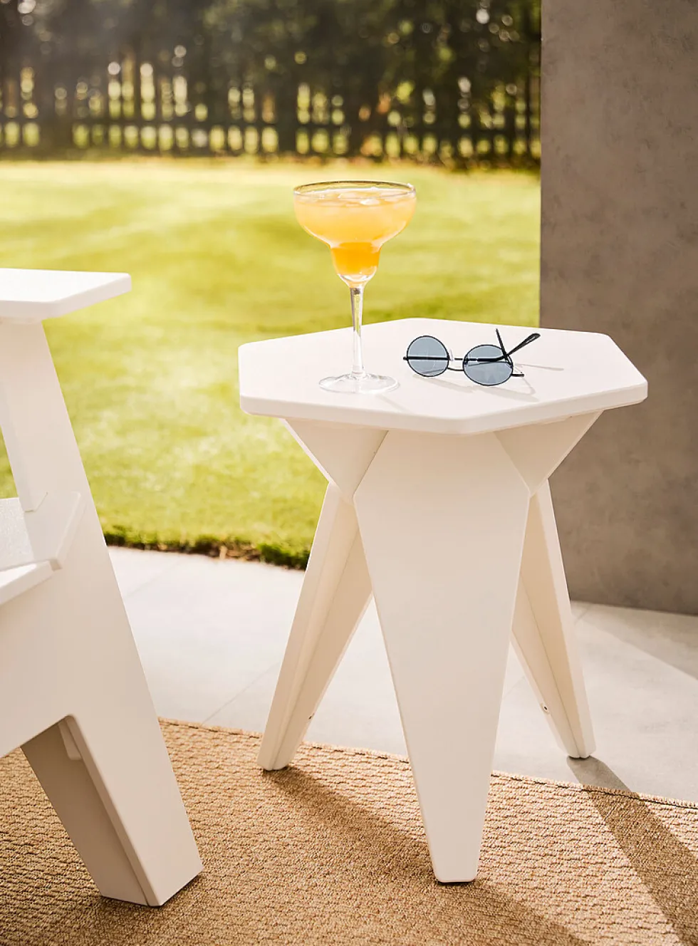 Tripod outdoor accent table