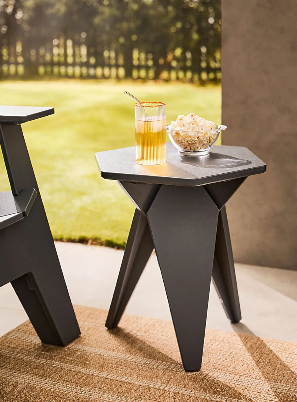 Tripod outdoor accent table