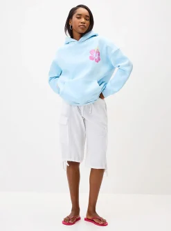 Tropical embroidery hoodie