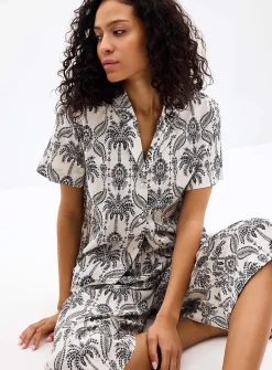 Tropical expression flowy pyjama set