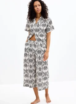 Tropical expression flowy pyjama set