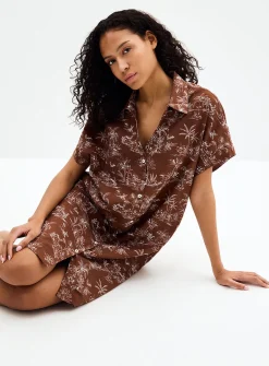 Tropical expression flowy nightshirt