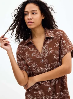 Tropical expression flowy nightshirt