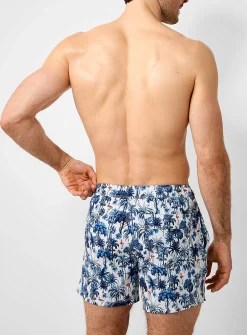 Tropical palm tree swim trunk