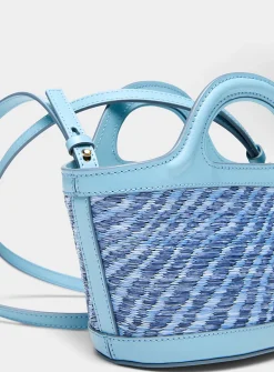 Tropicalia zebra stripes small bucket bag