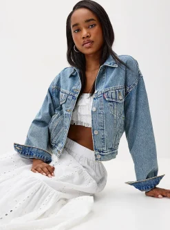 Trucker '90s cropped jean jacket