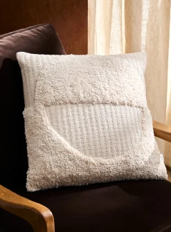 Tufted half-moon pattern removable-cover cushion
