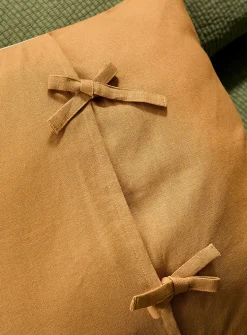 Tulip stripes linen-blend removable-cover cushion