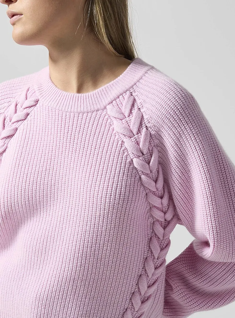 Tulliam cashmere-merino blend braided sweater