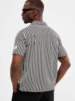 Twin-stripe knit shirt