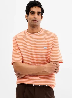 Twin-stripe knit T-shirt