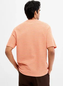 Twin-stripe knit T-shirt