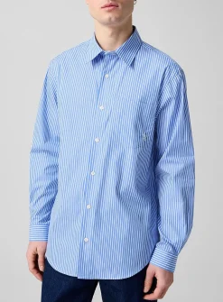 Twin-stripe poplin shirt