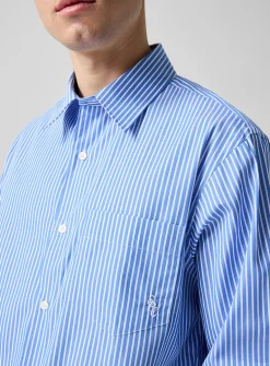 Twin-stripe poplin shirt
